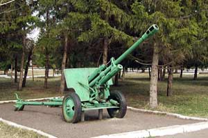 О пушке, установленной в парке Победы в Курагино