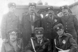 Коллектив ГАИ 80-е годы. В Верхнем ряду первый слева Александр Владимирович Горовой