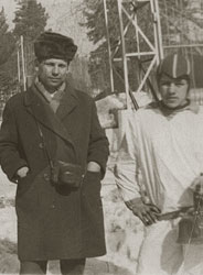 И.Ф.Жуков со своим воспитанником В. Цибиковым, 1969 г.